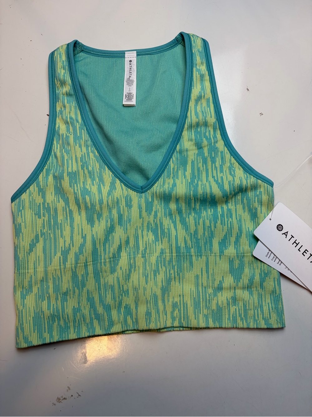 Aurora‎ Seamless Crop Rib Tank sz S